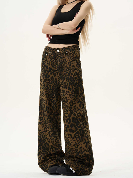 Damemode vintage leopardjeans
