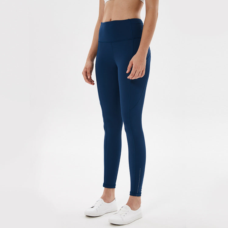 Women's Side Polka Dot Pocket High Waist Skinny Pants
