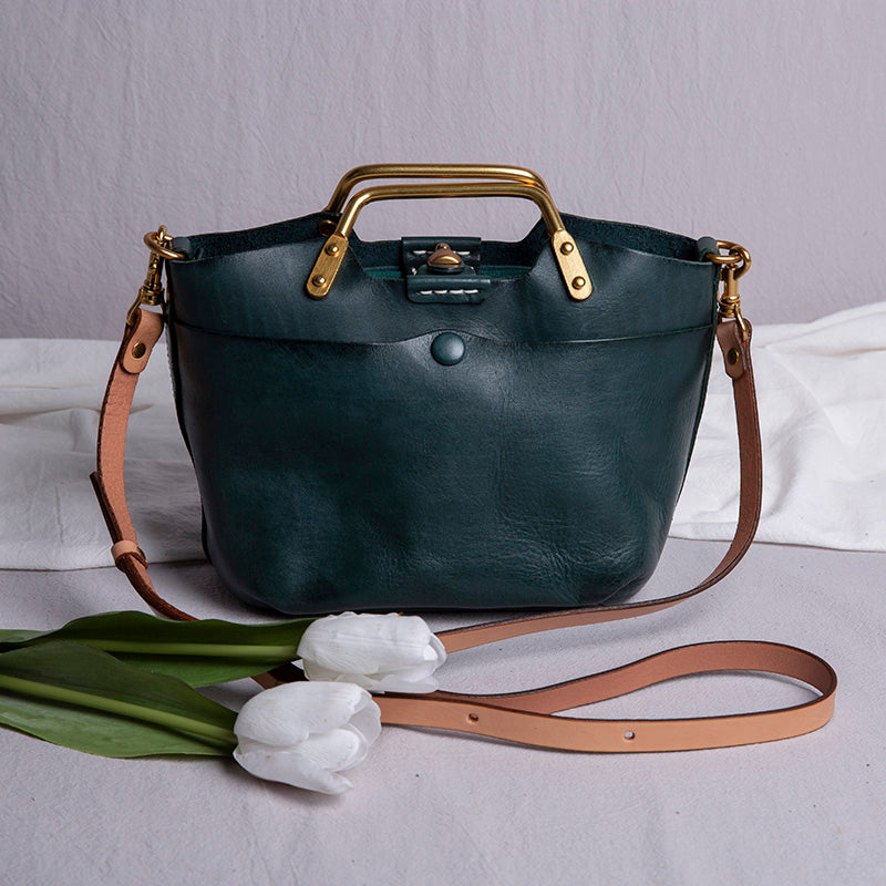 Ægte Læder Skuldertaske Messenger Håndtaske Retro