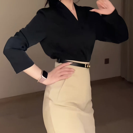 Women's Retro Fit-and-Flare Skirt Suit