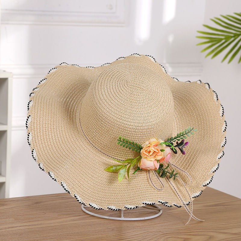 Women's Summer Beach Hat Wavy Parent-child