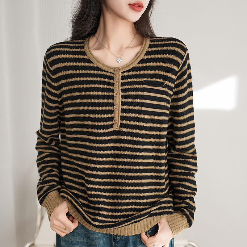 Bottoming Shirt Casual Loose Round Neck Sweater
