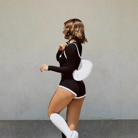 Full Length Long Sleeved Waist Cinching Bodycon Jumpsuit