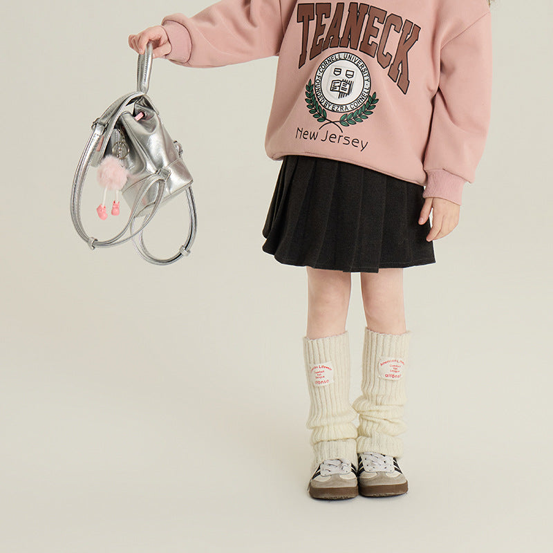 Girls' Pure Color Minimal Versatile Skirt