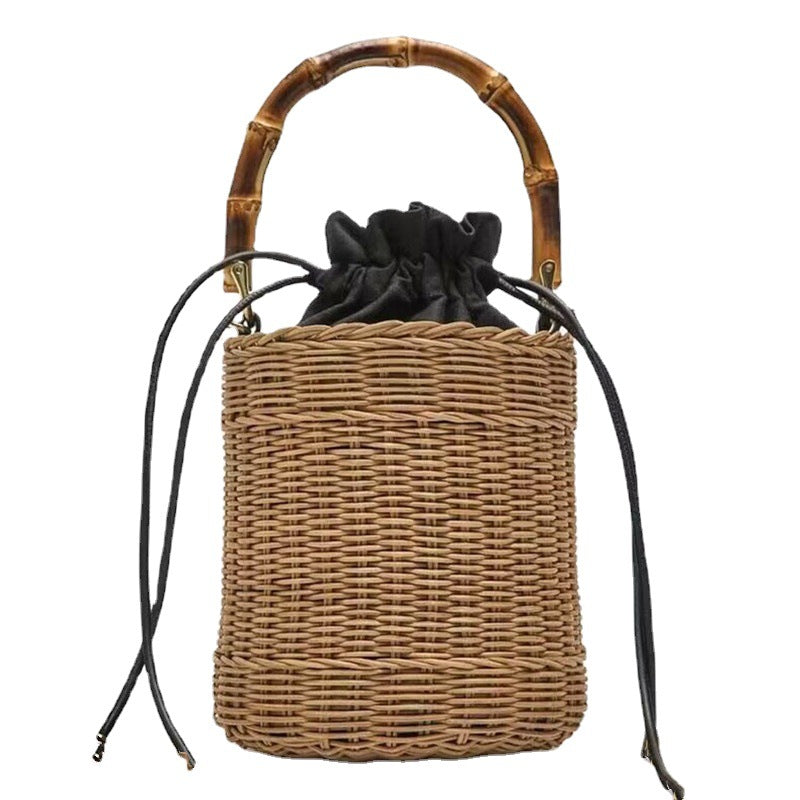 Women's Fashion Simple Rattan Single Shoulder Crossbody Bag