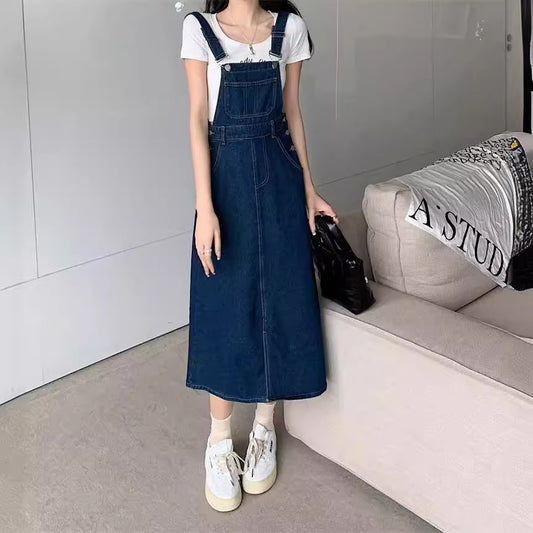 Trendy Artistic Long Suspender Dress For Women
