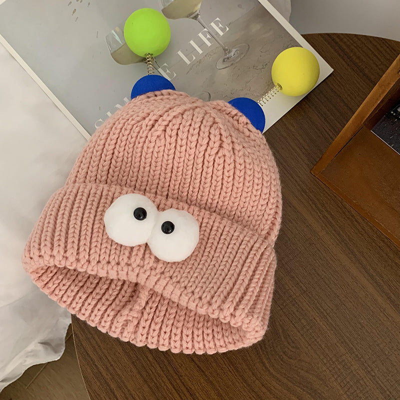 Funny Couple Style Knitted Hat Makes Your Face Look Smaller