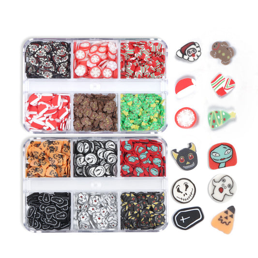 Lille 6-gitter Boxed Holiday Manicure Polymer Clay Ornament