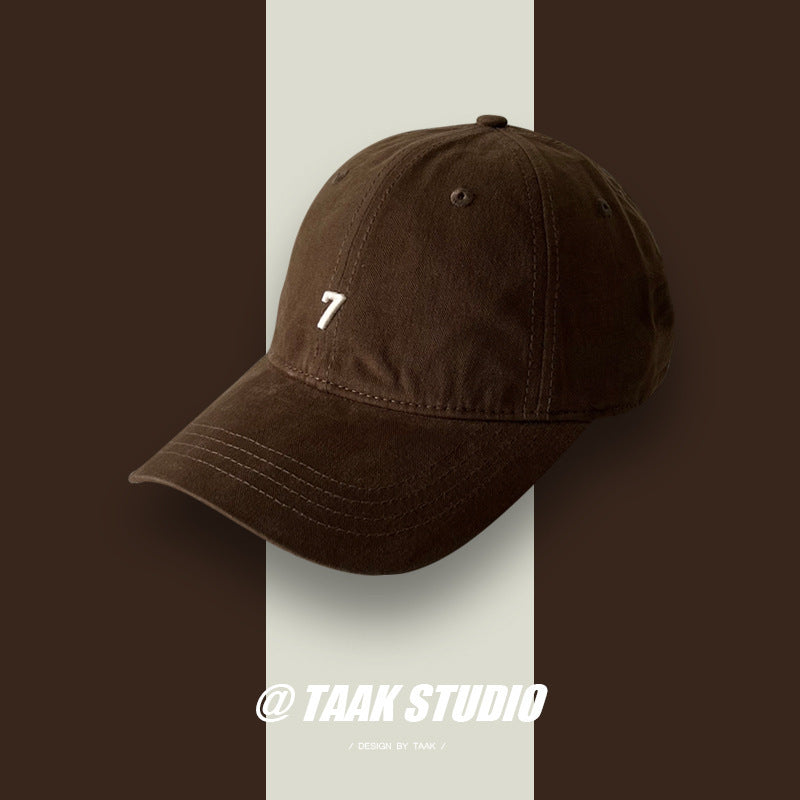 Trendy Digital 7 Embroidered Baseball Cap