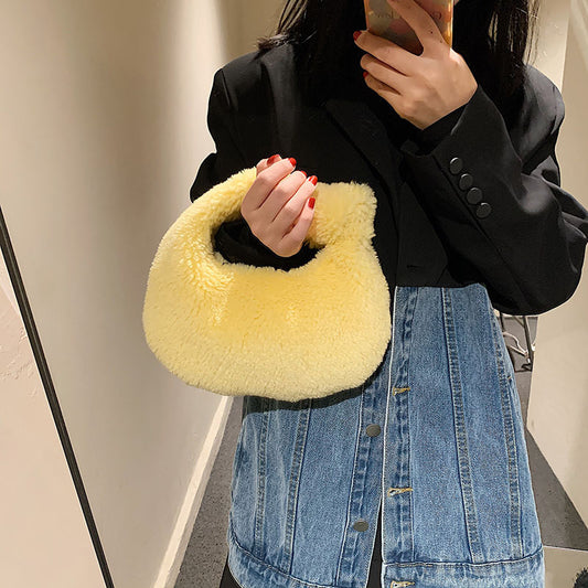 Popular Niche Lamb Wool Mobile Phone Bag