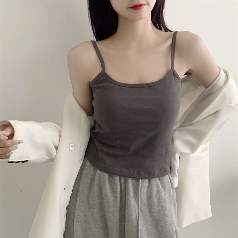 Pure Cotton Beauty Back All-matching Girlish Chest-wrapped Vest