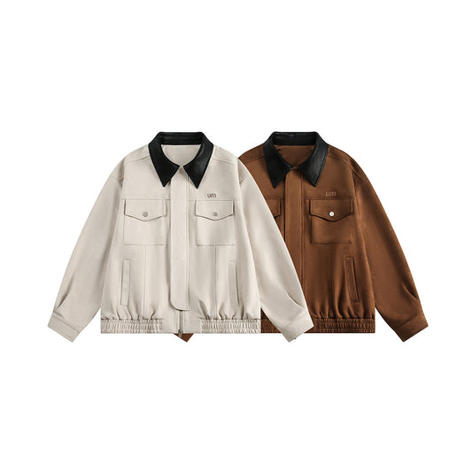 Retro Simple Loose-fitting Workwear Jacket Coat