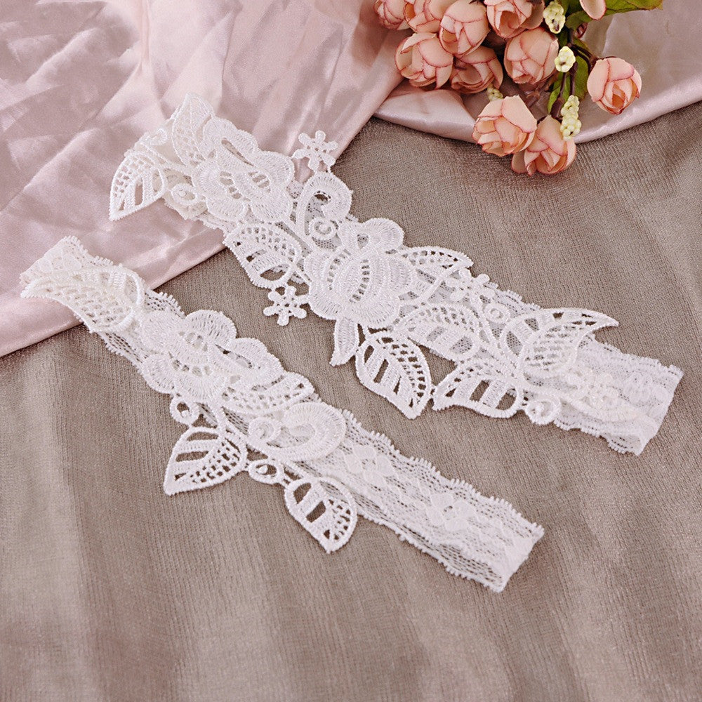 Sexy White Lace Border Princess Style Thigh Ring