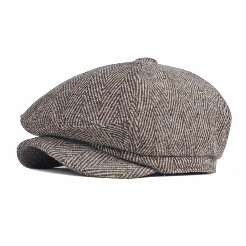 British Retro Octagonal Hat Leisure Literature