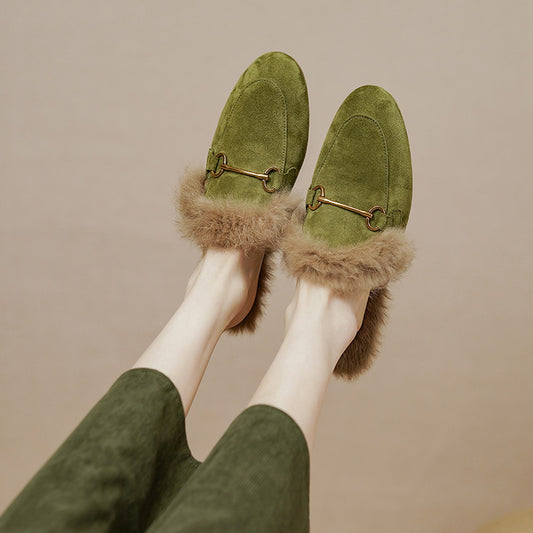 Fluffy Sheep And Suede Bunny Slippers