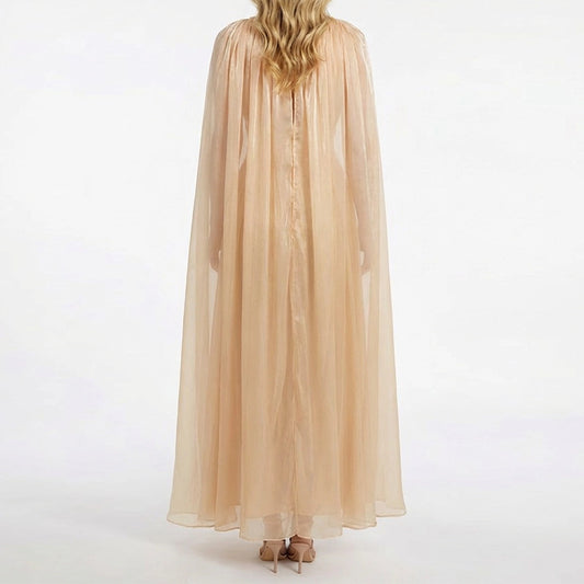 Women's Patchwork Chiffon French-style Long Dress