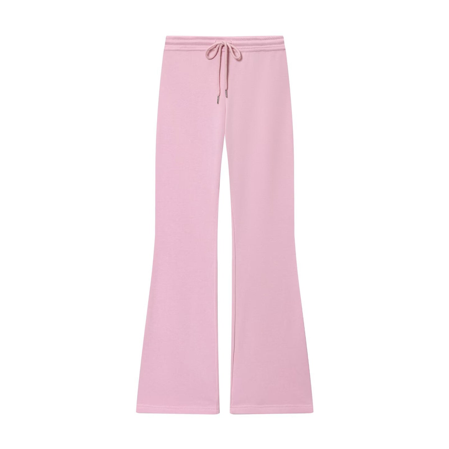Crew-neck Bomber Jacket High-waisted Flared Athletic Pants Set