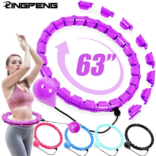 Weighted Pilate Hoop Infinity Design,Smart Exercise Equipment for Women, Home Fitness,Space-Saving,Portable and Easy to Assemble