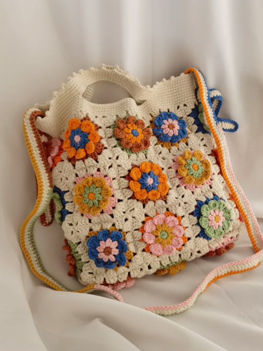 Base New Year Contrasting Color Type Wool Woven Bag