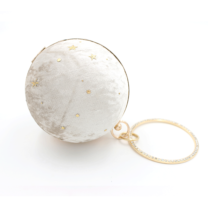 Fashion Temperament Starry Sky Ball Bag Suede Dinner Bag Evening Party