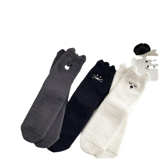 Japanese Three-dimensional Cat Women's Mid-calf Length Sock
