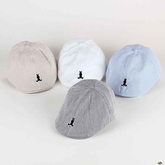 New Solid Color All-match Beret Embroidered Korean Style