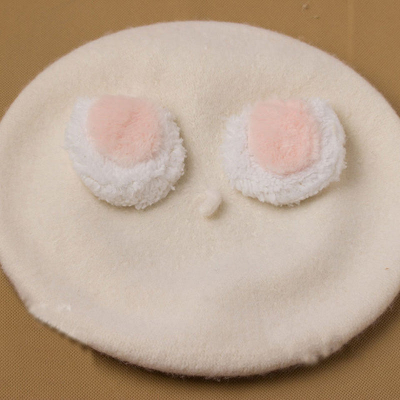Lolita Bear Ear Beret Biscuits Female Japanese Handmade
