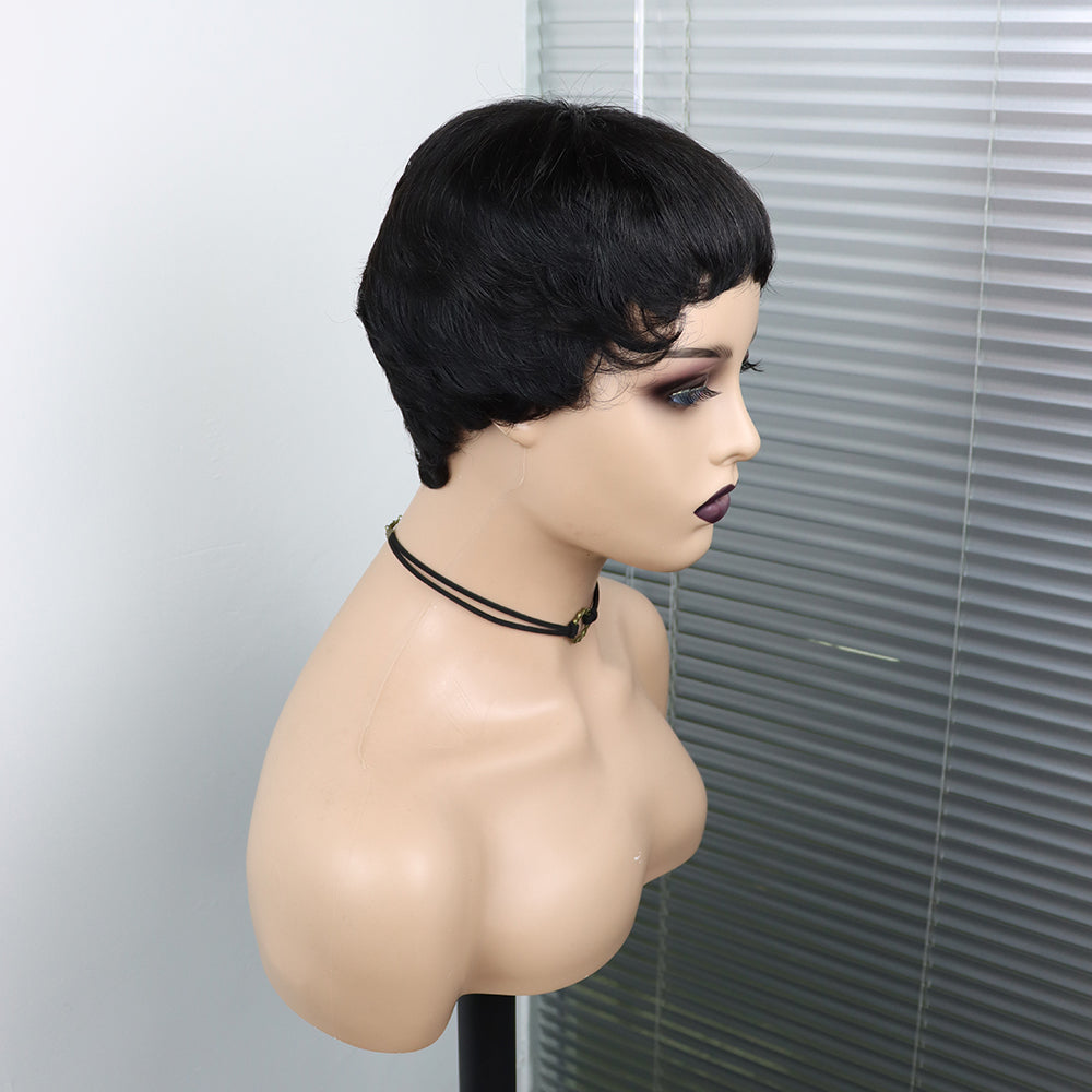 Women's Short Black Curly Hair Cover