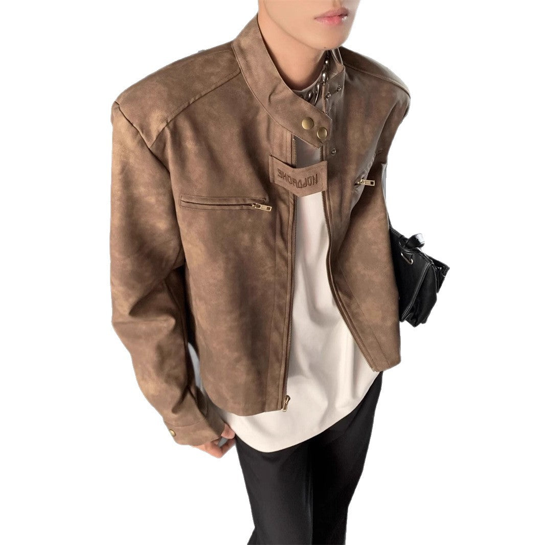 Men's Niche Design Loose Cropped Jacket