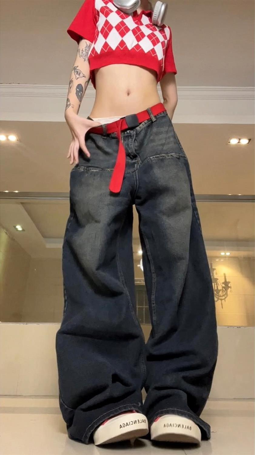 Street Straight Tube Loose Drape Wide Leg Pants