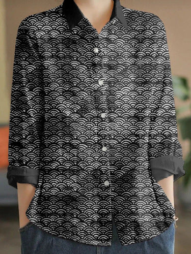 Women's Long Shirt Long Sleeves 3D Printed Pattern