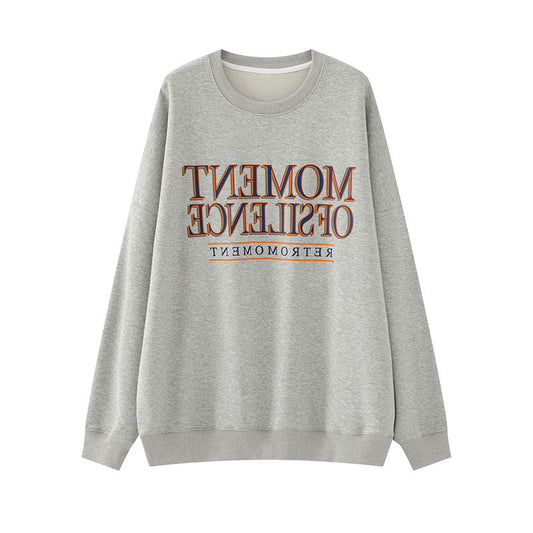 Women's Spring And Autumn Loose Sweater Casual Laziness Round Neck