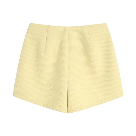 European And American New Women's Textured Shorts