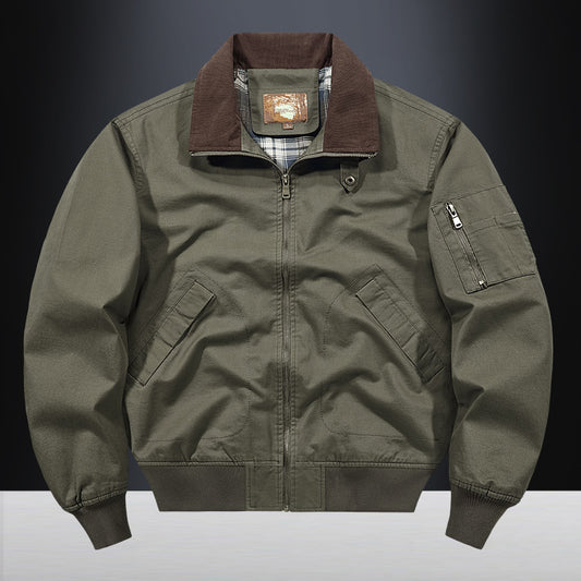 Jacket Baseball Uniform Plus Size New Washed Cotton Flight Jacket