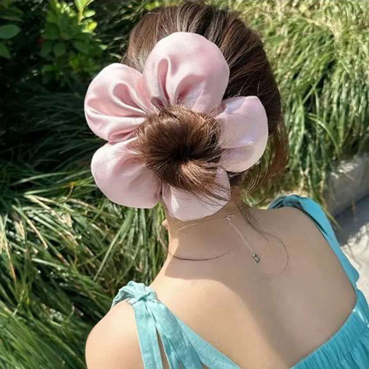 Sponge Flower Pillow Satin Large Intestine Headband
