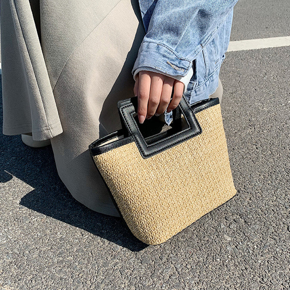 Women's Trendy Straw Bag With Large Capacity