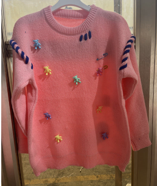 Idle Style Pin Plus Size Sweater Women's Autumn And Winter New