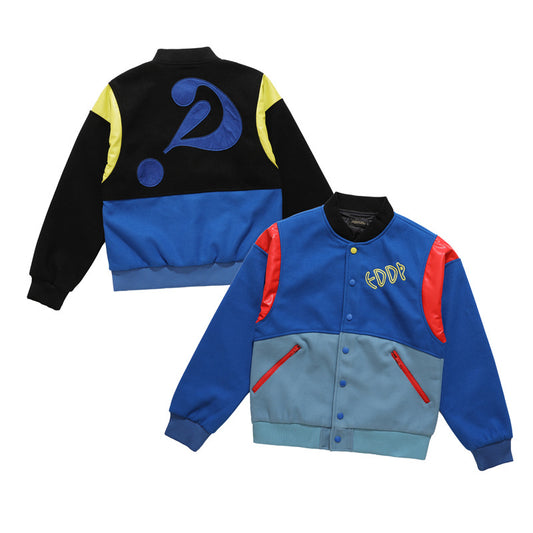 Sports autumn and winter stitching contrast coat jacket
