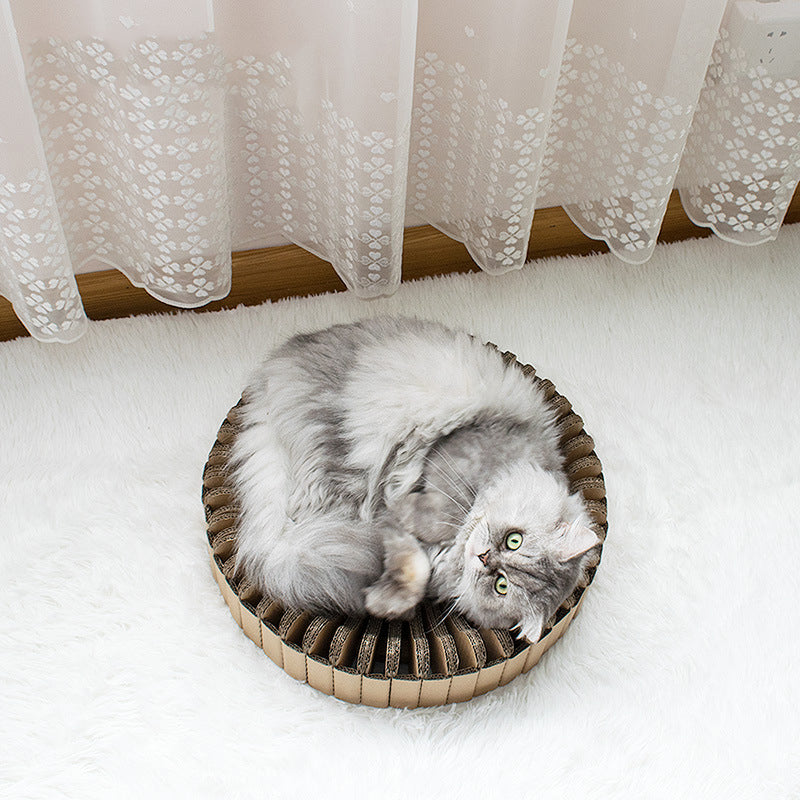 DIY Splicing Nest Corrugated Cat Scratcher