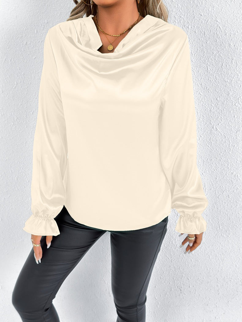 Summer Satin Shirt Women's Regular Sleeve