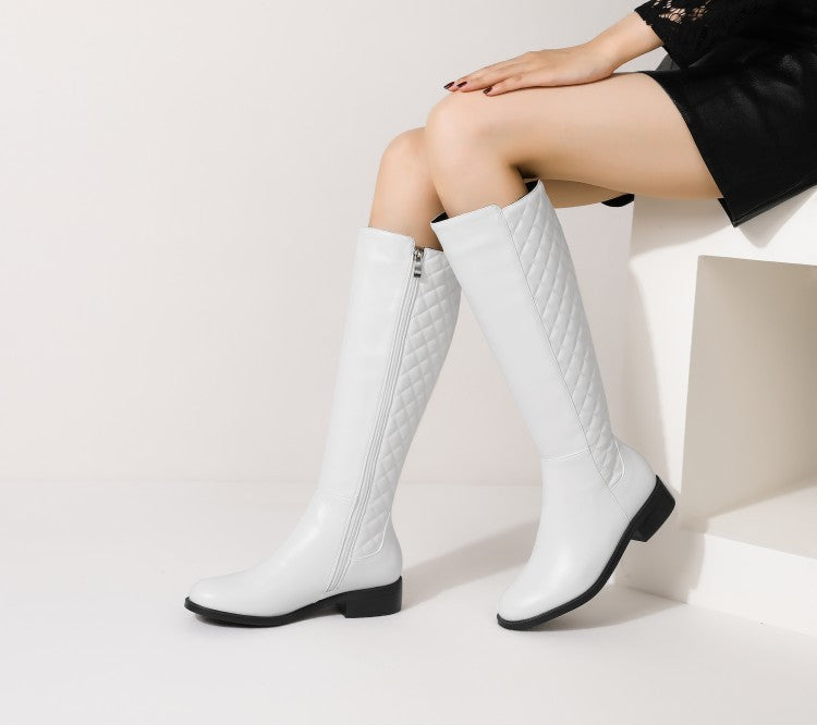 Women's Plus Size 40-43 Color Matching But Knee Boots
