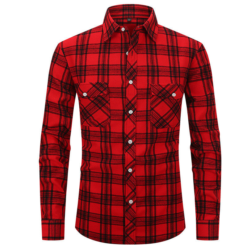 Large Size Slim Fashion Long Sleeve Shirt