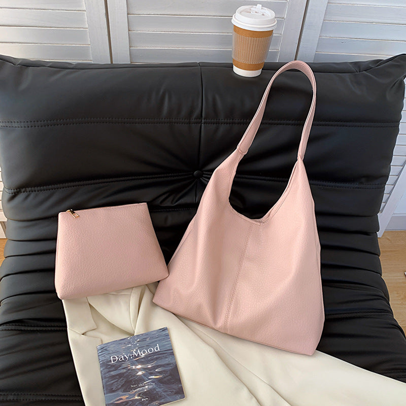 Large Capacity Soft Leather Bag Bag Women's All-match Shoulder