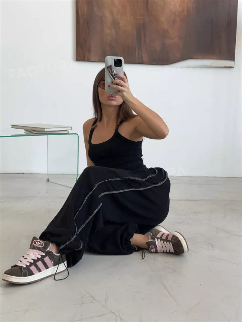 Street Style Loose Casual Fashion All-matching Elastic Waist Sweatpants