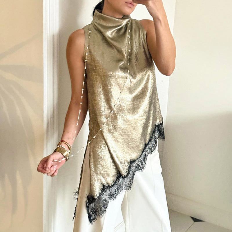 Stylish And Minimalist Sleeveless Womens Top