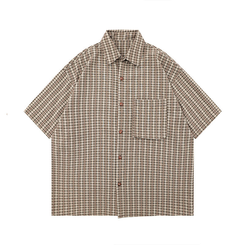 Japanese Retro Short-sleeved Shirt Loose College Style