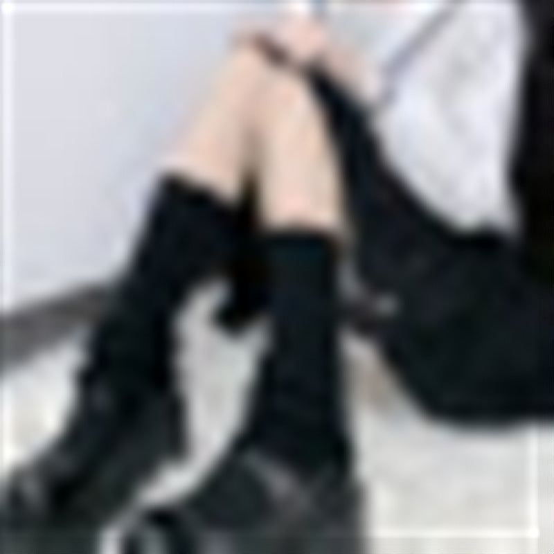 Women's Fashion Stall Solid Color Mid-calf Length Socks