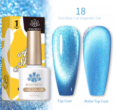 Mirror Porcelain White Cat's Eye White Moonlight Gel Nail Polish