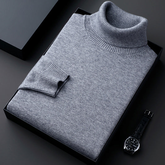 Imitation Knitwear Men's Turtleneck Color Thick Bottoming Shirt
