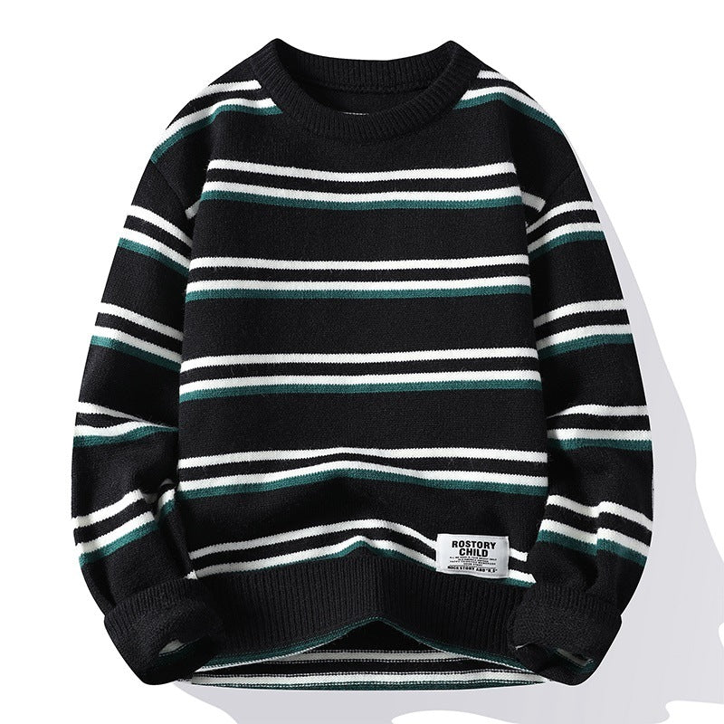 Men's Thickened American Fashion Brand Idle Style Knitwear Coat